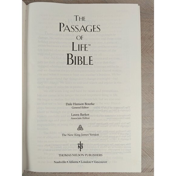 The Passages Of Life Bible New King James Version NKJV Hardcover Red - Picture 3 of 11